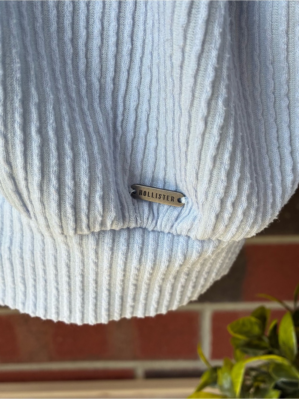 Hollister Crop Blue Crew Neck Ribbed Long Sleeve Pullover
Boyfriend Shirt Size S - Picture 2 of 6
